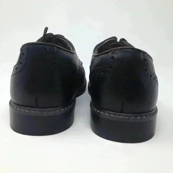G.H. Bass Men Black Leather 8.5 D Oxford Shoe - Picture 3 of 8